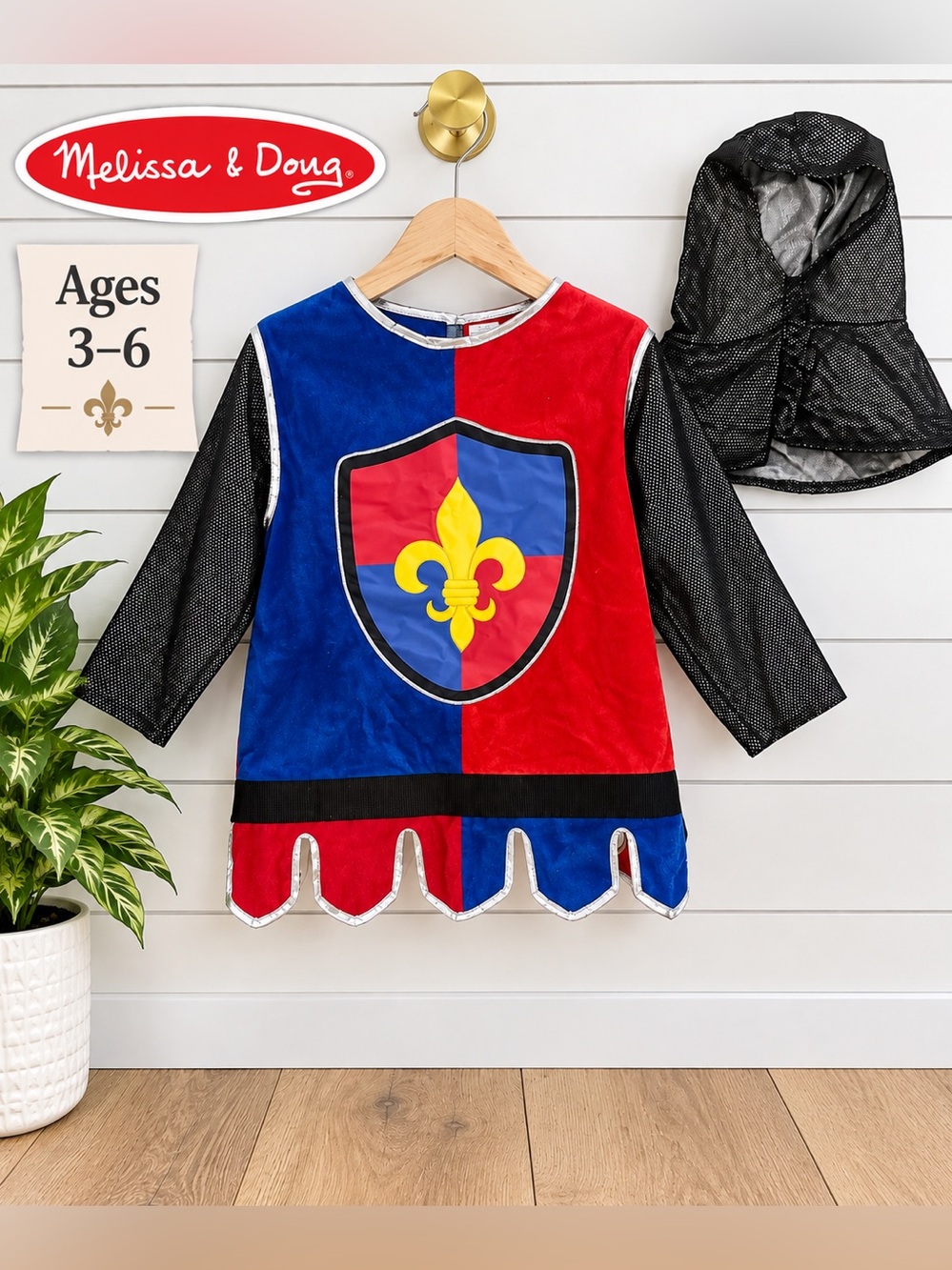 🏰 Melissa & Doug Knight Role Play Costume Ages 3–6 Medieval Halloween